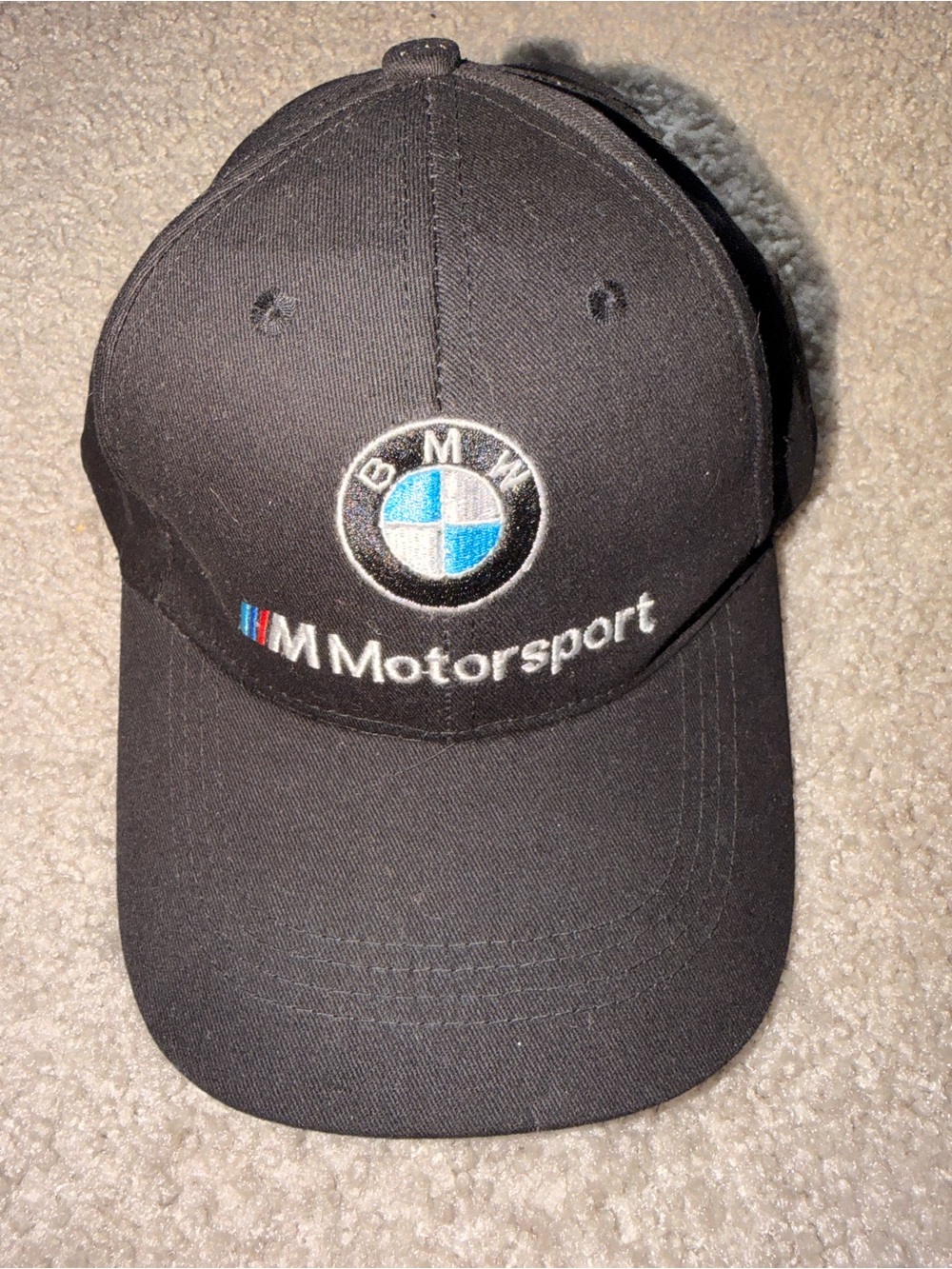 BMW Black Baseball Cap with Brass Accent